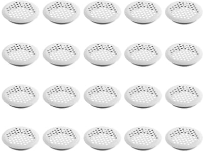 20 Stuks Ventilatieroosters 53 mm - Circulaire Witte Ventilatiecovers voor Kasten