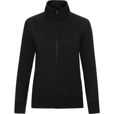 Fruit of the Loom Dames/Dames Premium Lady Fit Sweatjack (Zwart)