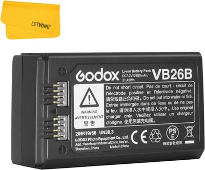 Lithium Batterij VB26 Compatibel met V1 Round Flash en V860II Flitsers