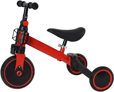 3-in-1 Driewieler Loopfiets voor Peuters en Kinderen (18 Maanden - 4 Jaar) - Lichtgewicht en Verstelbaar