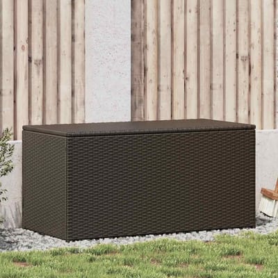 vidaXL - Tuinbox - 100x50x50 - cm - poly - rattan - bruin