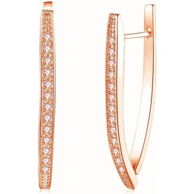 Bruiloft Goud Kleur Oorbellen Voor Vrouwen Bruiloft Decoratie Delicaat Ontwerp Oostenrijk Kristallen Sieraden Dame Gift Luxe beige