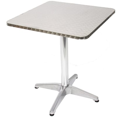 Aluminium bistrotafel tuintafel M28, rechthoekig, 60cm