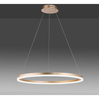 Paul Neuhaus LED hanglamp Titus, Ø 80 cm, messing, dimbaar