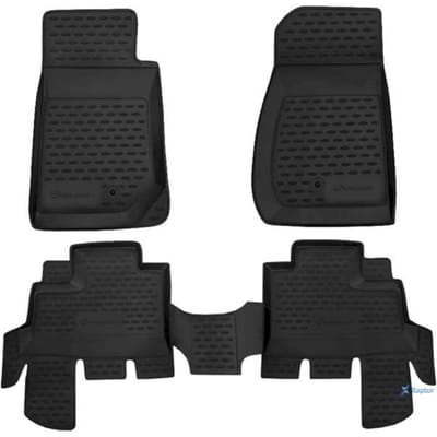 Tapis De Sol En Caoutchouc 3D - J&J AUTOMOTIVE - Jeep Wrangler 2007-2018 - Noir - Sur Mesure - Antidérapant noir
