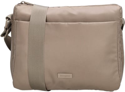 Beagles Duomo Schoudertas - Crossbody - Verstelbare Schouderband - Veiligheidsrits - Safety Zipper - Lichtgewicht - Praktische Indeling - Taupe