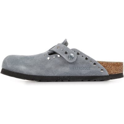 Clogs van echt leer met siernagels model 'Boston Rivet'