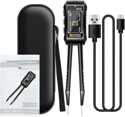 Digitale Pincet Tester - Meetpincet LCR-meter - Elektronica Reparatie - Automatische Component Test - 14.5 cm - Zwart
