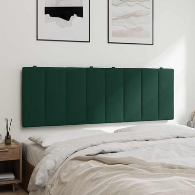 vidaXL - Hoofdbordkussen - "Hanko" - 120 - cm - fluweel - donkergroen