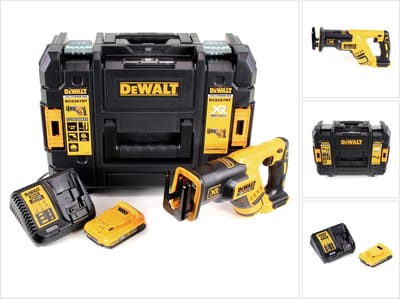 DeWalt DCS 367 D1 accu-reciprozaag 18V Brushless + 1x oplaadbare accu 2.0Ah + lader + TSTAK