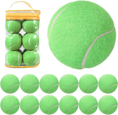 Tennisballen Set - Oefenballen Training - Wedstrijd Voorbereiding - Natuurlijk Rubber - 12 Stuks - Groen