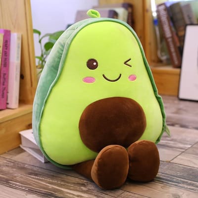 Nieuwste Leuke Avocado Pluche Speelgoedpop Kinder Slaapkussen Grote Pop Vakantiecadeau Kawaii Fantasierijke Fruit Lapjespop Kussen 30cm yellow