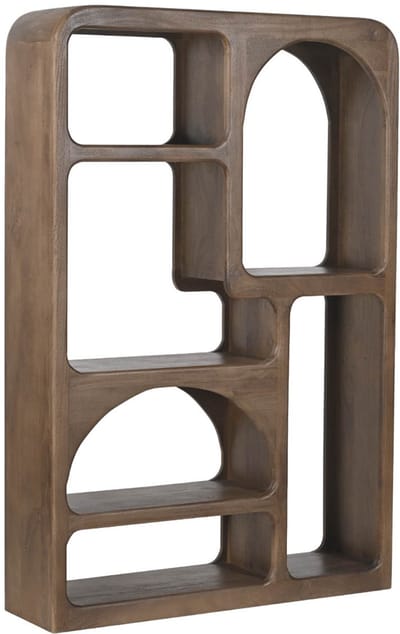 Giga Meubel Vakkenkast Yuki - Donkerbruin Hout - 120x34x180cm