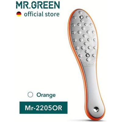 Dubbelzijdige Voetvijl Pedicure Voetverzorgingstools Dode Huid Eeltverwijderaar Roestvrij Staal Professioneel oranje