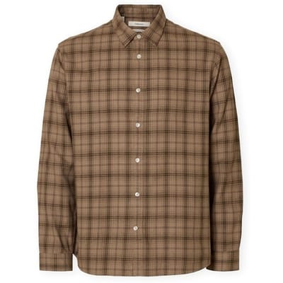 Overhemd Lange Mouw Selected Noos Regnoah Shirt - Savannah Tan/Brown