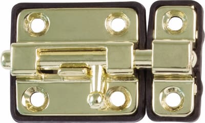 AMIG schuifslot/plaatgrendel - zamak - 3.5cm - messing - incl schroeven - deur - raam