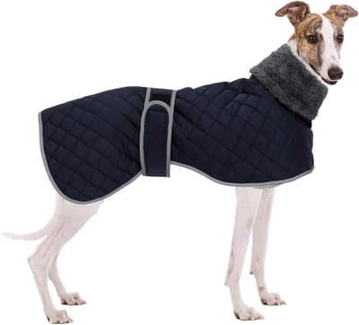 Fleece Sweater voor Honden, Warm en Waterdicht Winterjack voor Middelgrote en Grote Honden, Persoonlijk Maakbaar - Blauw - 3XL
