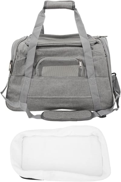 Huisdierendraagtas - Reistas Honden - Buiten Activiteiten - Opvouwbaar Ademend - 47x26x4 cm - Grijs