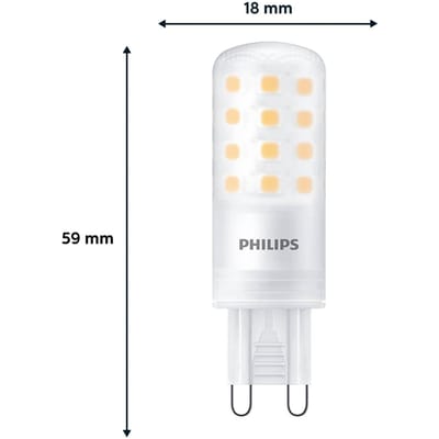 Energiezuinige Philips LED Capsule Transparant - 40 W - G9 - Dimbaar warmwit licht - Bespaar op energiekosten