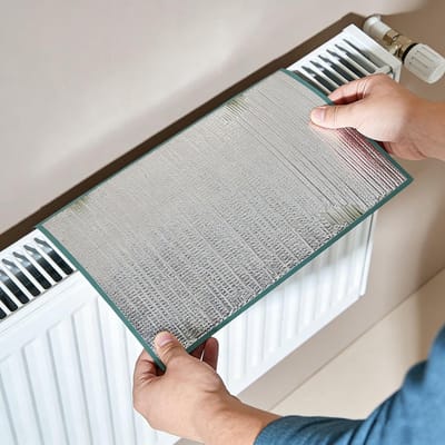 Radiatorfolie - Isolatiemateriaal - Energiebesparing - Zelfklevend - 5 mm dik - Zilver