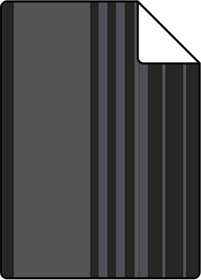 Proefstaal Origin Wallcoverings behang strepen zwart en glanzend brons - 26,5 x 21 cm - 346227-S