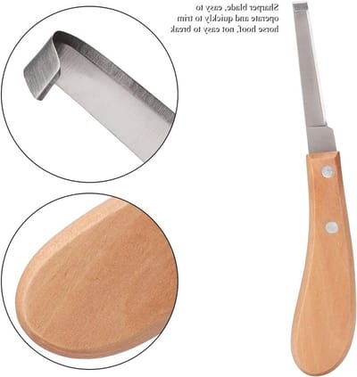 Horseshoe Knife van Carbon Staal met Rechte Bladvorm voor Paardentrimmingen en Gereedschap voor Dierenverzorging