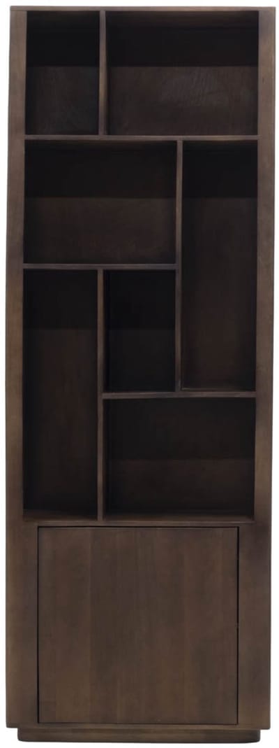Giga Meubel Wandkast Finn - Donkerbruin Mangohout - 80x45x220cm