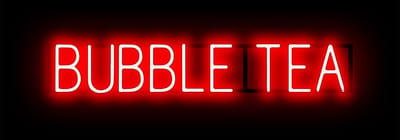 BUBBLE TEA - Lichtreclame Neon LED bord verlicht | SpellBrite | 91,07 x 16 cm | 6 Dimstanden & 8 Lichtanimaties | Reclamebord neon verlichting