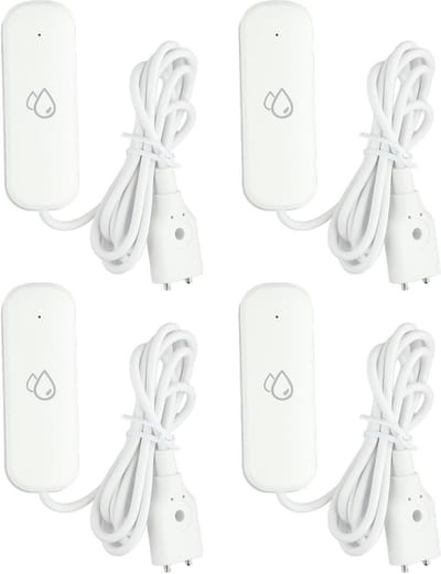 Water Alarm Sensor - Waterlek Detector - Huis Beveiligen - Directe Meldingen - 4 stuks - Zwart
