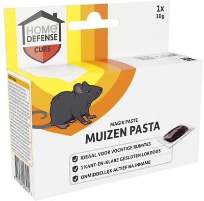 Home Defense muizenpasta Magik Paste met muizenlokdoos - Effectief Muizenlokdoosje - Met gratis cheatsheet