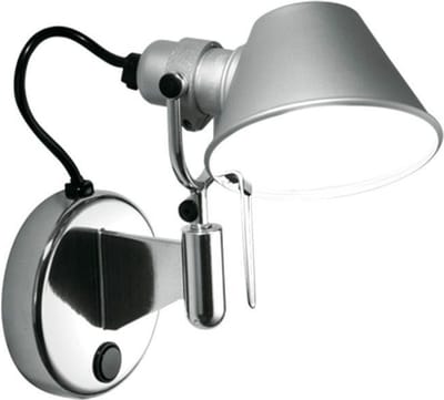Artemide Tolomeo Micro Faretto Wandlamp Met Schakelaar Aluminium
