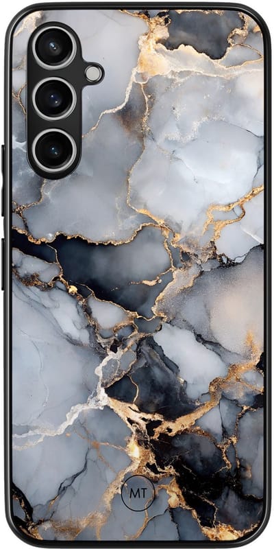 Hoesje geschikt voor Samsung Galaxy A34 - Marble mist - TPU Hard Case Backcover - Grijs - Mooie Telefoonhoesjes