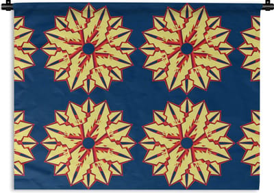 Wandkleed - Wanddoek - Sterren - Patronen - Abstract - 120x90 cm - Wandtapijt