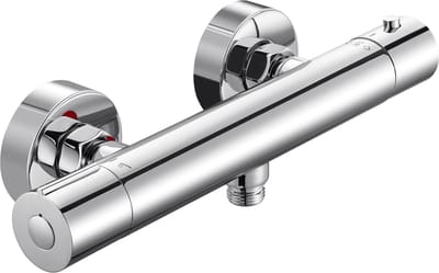 DERW MAX Thermostatische Douchekraan - Hartafstand 15 CM - Incl 38°c Veiligheidsslot - Chroom
