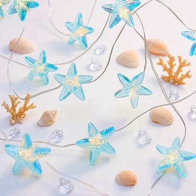 Oceaan Zeester Strand String Licht met Batterij - 3M 30 LEDs voor Decoratie van Binnen en Buiten, Perfect voor Kerst en Feestelijke Gelegenheden