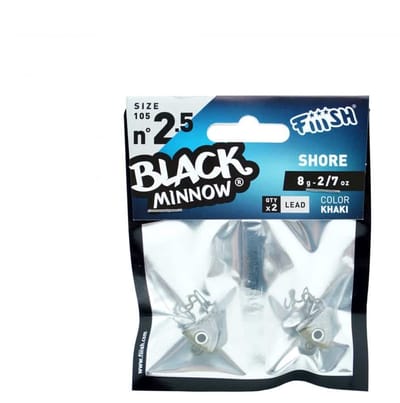 Fiiish Black Minnow 2x 12G Khaki Size 105-N2.5