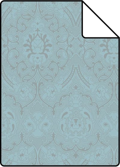 Proefstaal Origin Wallcoverings behang ornamenten ijsblauw - 26,5 x 21 cm - 346246-S