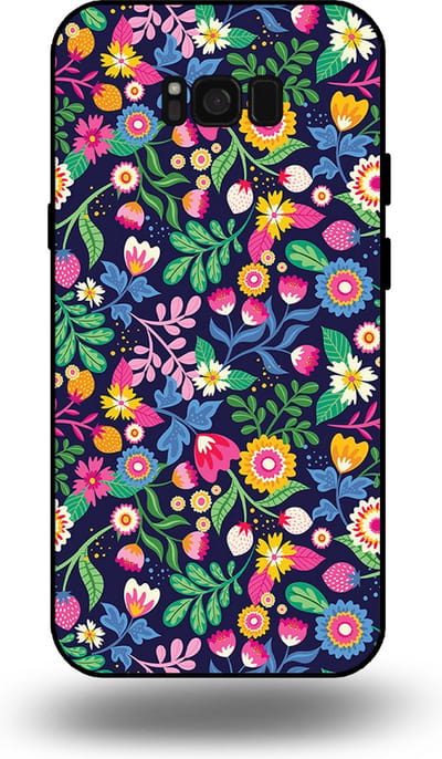 Smartphonica Telefoonhoesje geschikt voor Samsung Galaxy S8 Plus met bloemen opdruk - TPU backcover case flower design geschikt voor Samsung Galaxy S8 Plus