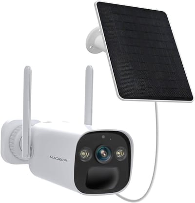 Beveiligingscamera - WLAN Camera - Huis Bewaken - Met Zonnepaneel - 2K Resolutie - Wit