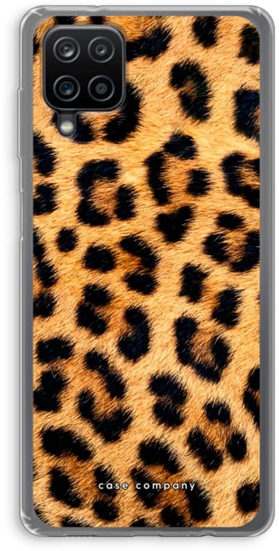 Case Company® - Hoesje geschikt voor Samsung Galaxy A12 hoesje - Luipaard - Soft Cover Telefoonhoesje - Bescherming aan alle Kanten en Schermrand