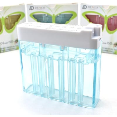 Autoclaveerbare Tandheelkundige Plastic Standaard Tandarts Liniaal Instrument Mini Meetblok Doos voor Tandheelkundige Apparatuur lichtblauwe kleur
