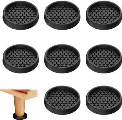 4 Stuks Rubberen Meubelonderzetters, 5cm Ronde Antislip Meubelkussens | Antislipmatjes Voor Meubelwieltjes, Antislip Meubelonderzetters, Vloerpootbeschermers Voor Bedkast Bankstoel Tafelpiano