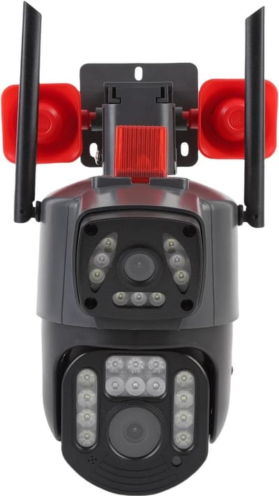 Draadloze Beveiligingscamera - Dubbele Lens Camera - Huis Bewaking - 360 Graden Zicht - 1080P HD Resolutie - Wit