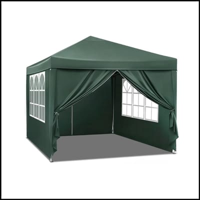 Opvouwbare Partytent 3x3m - Waterdichte Tuintent - UV Bescherming Paviljoen - Verstelbare Hoogte - Groen Oxford Doek