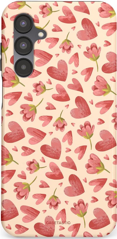 Casetastic Hoesje Geschikt voor Samsung A16 - Stijlvolle Beschermende Duo-layer Case - Verbonden Hartjes