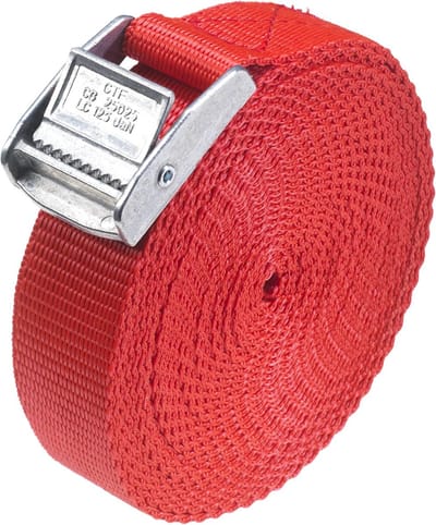 Spanbanden met Gesp - Bevestigingsriemen - Bagage Vervoer - Duurzaam Polypropyleen - 5 Meter Lengte - Rood