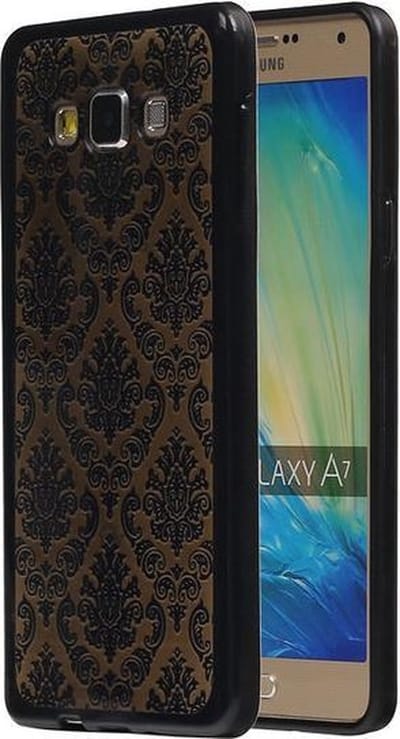 Zwart Brocant TPU back case cover hoesje voor Samsung Galaxy A7