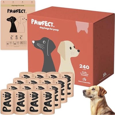 Composteerbare hondenpoepzakken - 240 Biologisch Afbreekbare Poepzakken voor Honden