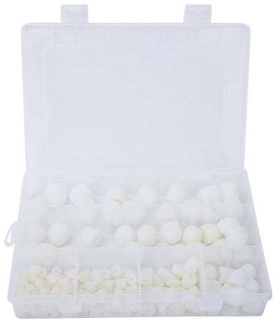 Allecto - Witte zeskantkappen - Zeskantboutkap - Rubber - Wit