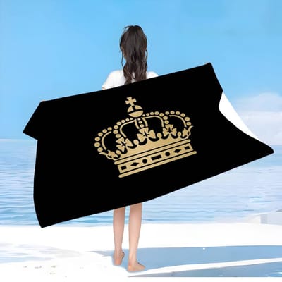 Frans Champagnemerk Moet & Chandon Grote Microvezel Strandlakens Sneldrogende Handdoeken Zwembad Handdoek Voor Reizen Zwembad Yoga W70*H140(CM)